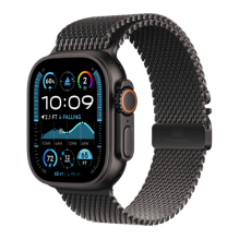 Apple Watch Ultra 2 49mm Black Titanium Case with Black Titanium Milanese Loop (Small) 2024 (MX4W3)