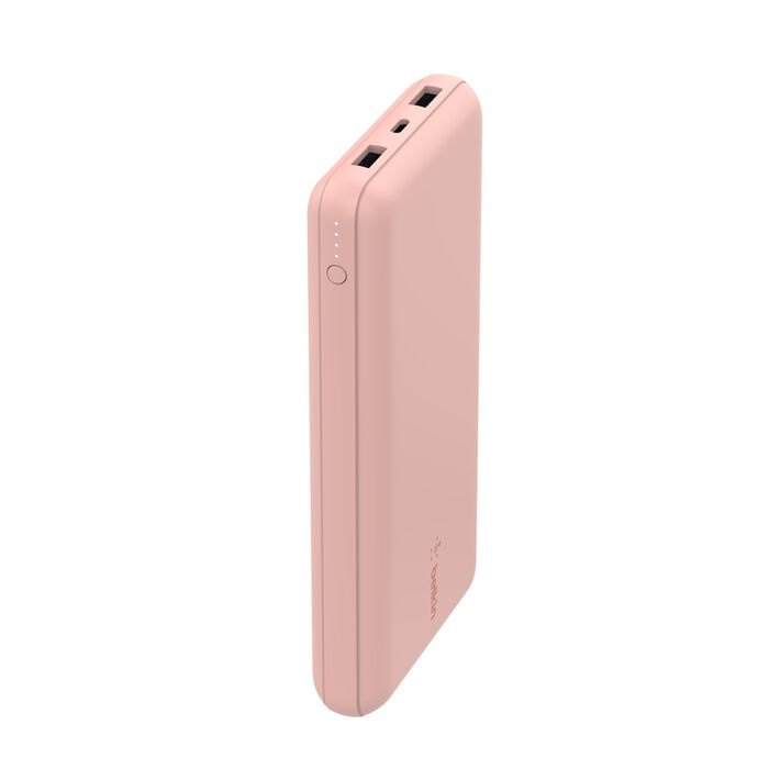 Зарядний пристрій Power Bank Belkin 20000mAh, 15W, Dual USB-A, USB-C (Rose Gold) (BPB012BTRG)