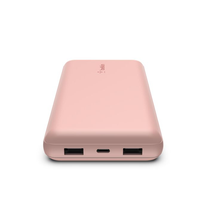 Зарядний пристрій Power Bank Belkin 20000mAh, 15W, Dual USB-A, USB-C (Rose Gold) (BPB012BTRG)