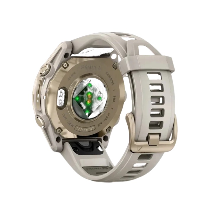 Garmin Fenix 8 43mm AMOLED Sapphire Soft Gold with Fog Gray/Dark Sandstone Silicone Band (010-02903-10/11)