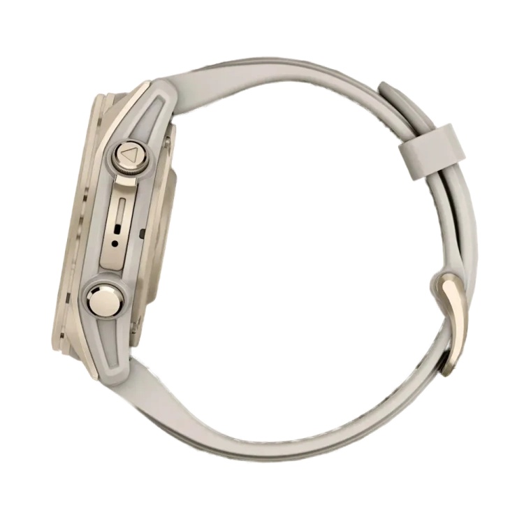Garmin Fenix 8 43mm AMOLED Sapphire Soft Gold with Fog Gray/Dark Sandstone Silicone Band (010-02903-10/11)