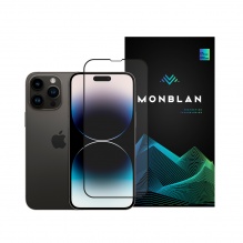 Защитное стекло Monblan для iPhone 14 Pro 2.5D Anti Static 0.26mm (Black) (+Страховка)