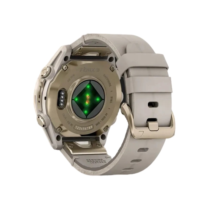 Garmin Fenix 8 43mm AMOLED Sapphire Soft Gold with Limestone Leather Band (010-02903-40)