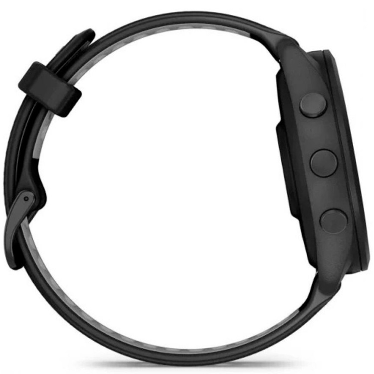 Garmin Forerunner 265 Black Bezel and Case with Black/Powder Gray Silicone Band (010-02810-00/10)