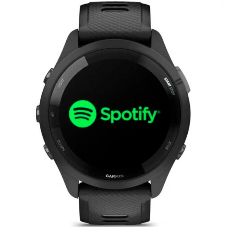 Garmin Forerunner 265 Black Bezel and Case with Black/Powder Gray Silicone Band (010-02810-00/10)