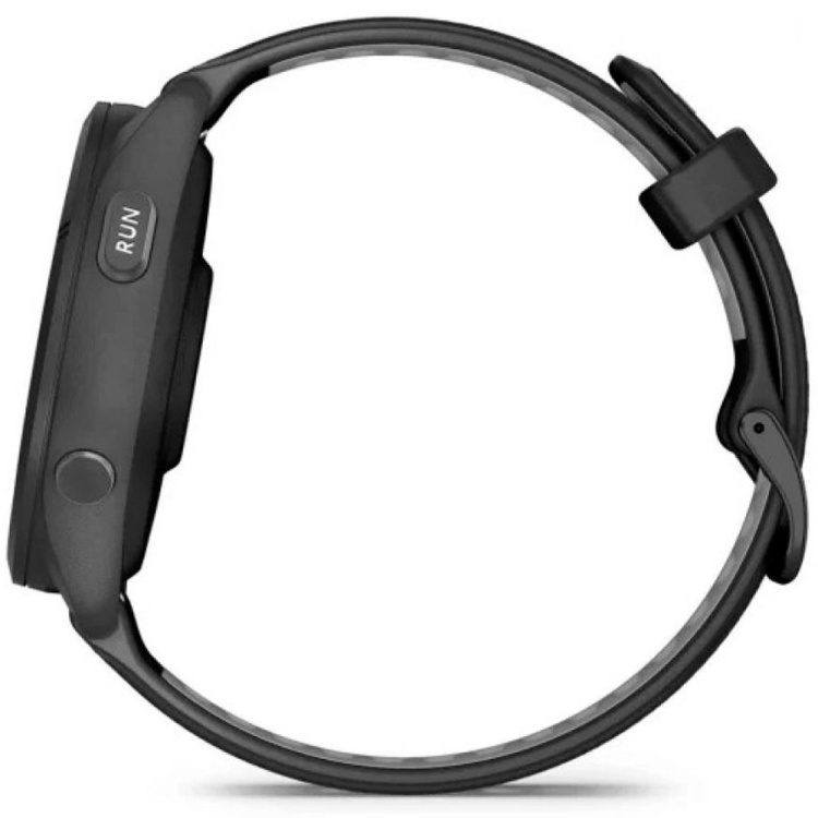 Garmin Forerunner 265 Black Bezel and Case with Black/Powder Gray Silicone Band (010-02810-00/10)