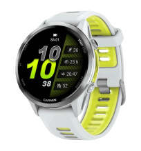 Garmin Forerunner 970 Titanium with Whitestone Case and Whitestone/Translucent Amp Yellow Band (010-02969-01/11)