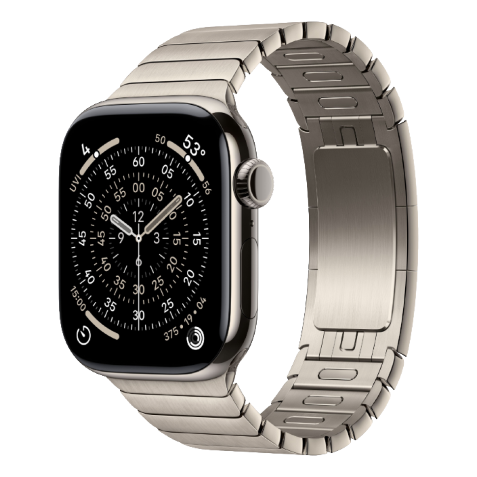 Apple Watch Series 11 42mm Natural Titanium Case with Natural Link Bracelet (MF9H4+MXMA3)