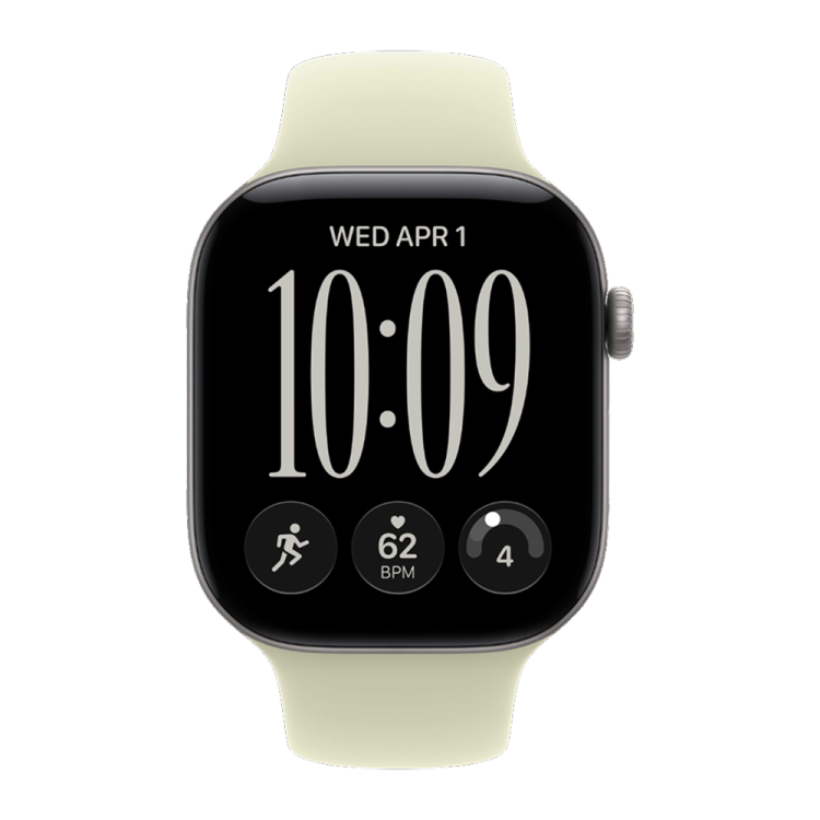 Apple Watch Series 12 GPS 42mm Space Gray Aluminum Case with Pale Succulent Sport Band - M/L