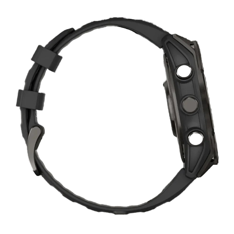 Garmin Fenix 8 47mm AMOLED Sapphire Carbon Gray DLC Titanium with Black/Pebble Gray Silicone Band (010-02904-20/21)