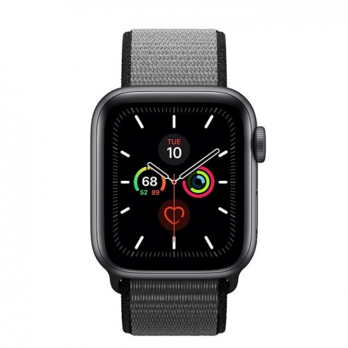 Apple Watch Series 5 44mm Space Gray Aluminium Case with Anchor Gray Sport Loop (MWTY2)