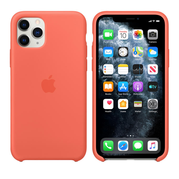 Чехол Smart Silicone Case для iPhone 11 Pro Max Original (FoxConn) (Clementine Orange)