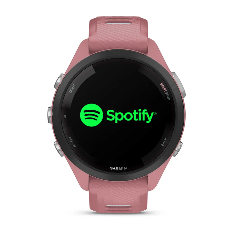 Garmin Forerunner 265S Black Bezel with Light Pink Case and Light Pink/Whitestone Silicone Band (010-02810-05/15)