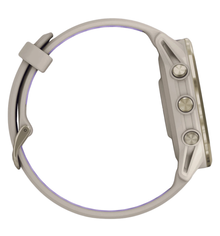 Garmin Forerunner 970 Soft Gold Titanium with French Gray Case and French Gray/Translucent Indigo Band (010-02969-02/12)