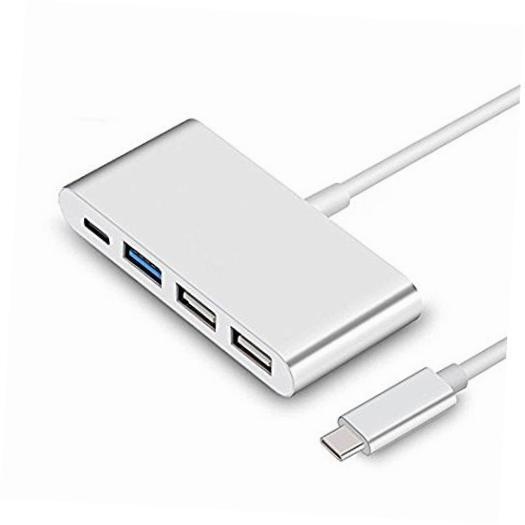 Адаптер Multiport USB-C to 3xUSB+USB-C (Silver)