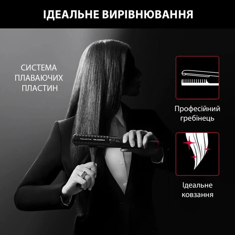 Выпрямитель Rowenta x Karl Lagerfeld Pro Stylist (Black) (SF466LF0)