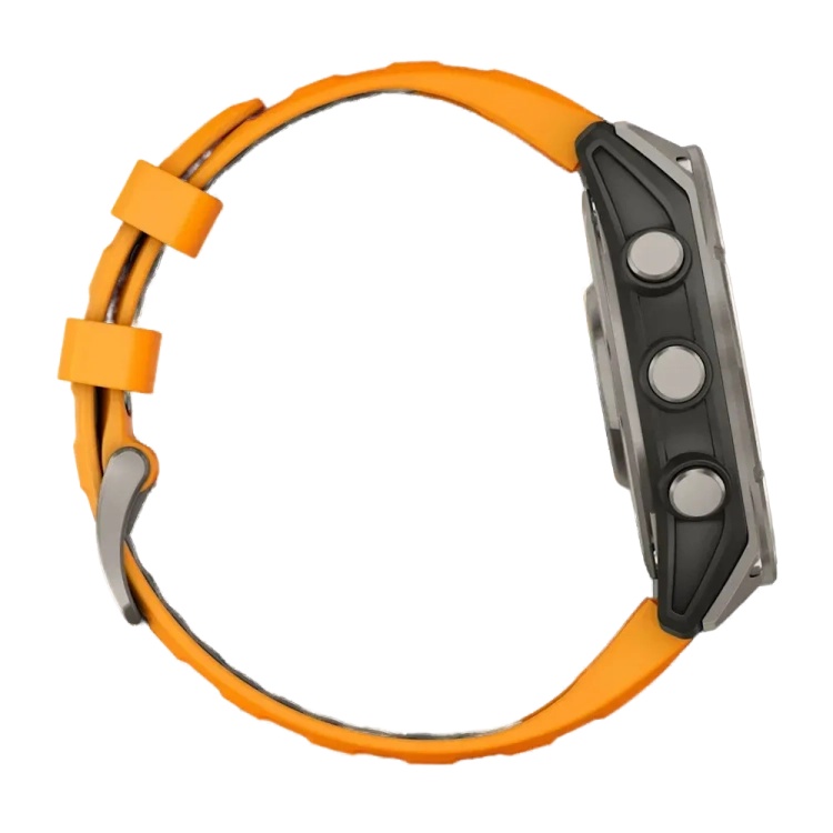 Garmin Fenix 8 47mm AMOLED Sapphire Titanium with Spark Orange/Graphite Silicone Band (010-02904-10/11)