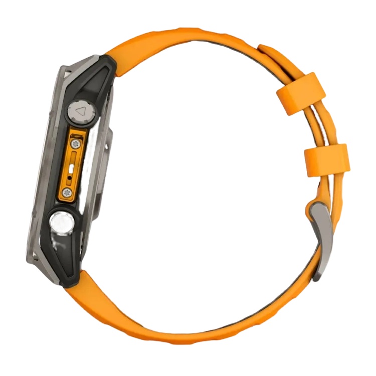Garmin Fenix 8 47mm AMOLED Sapphire Titanium with Spark Orange/Graphite Silicone Band (010-02904-10/11)