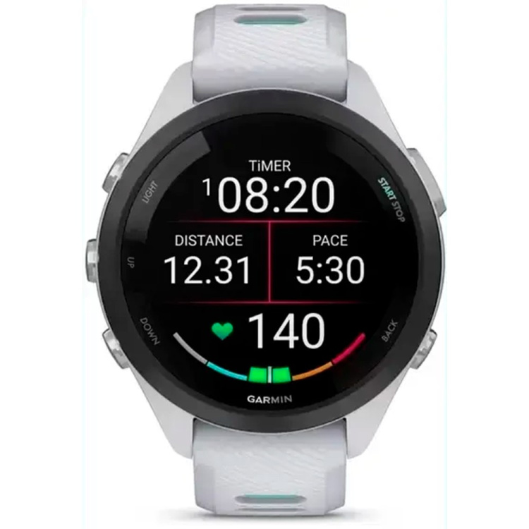 Garmin Forerunner 265S Black Bezel, Whitestone Case, Whitestone/Neo Tropic Silicone Band (010-02810-04/14)