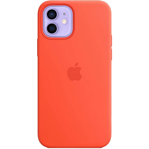 Чехол Silicone Case для iPhone 12 Mini (FoxConn) (Electric Orange)