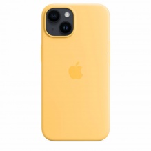 Silicone Case with MagSafe для iPhone 14 Plus (FoxConn) (Sunglow)