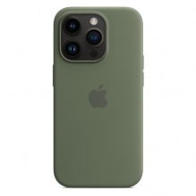 Silicone Case with MagSafe для iPhone 14 Pro (FoxConn) (Olive)