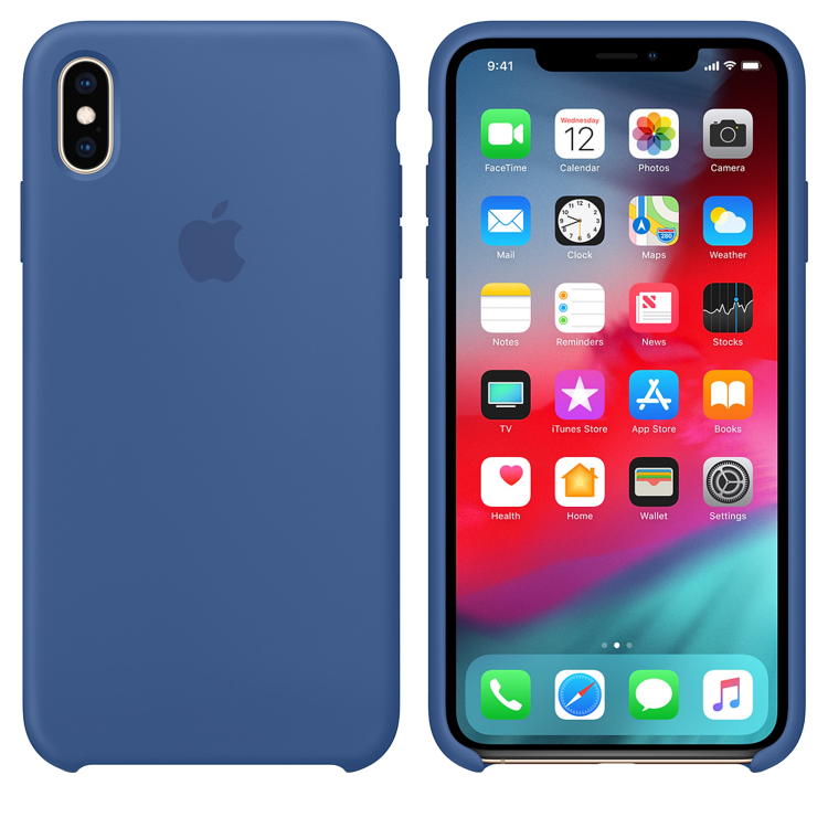Чохол Smart Silicone Case для iPhone Xs Original (FoxConn) (Delft Blue)