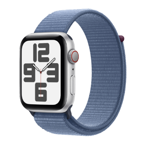 Apple Watch SE 2 2023 40mm GPS+LTE Silver Aluminium Case with Winter Blue Sport Loop (MRGP3) Open Box