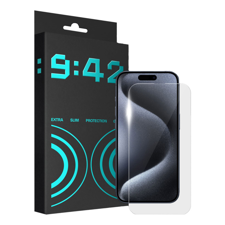 Защитное стекло 9:42 Slim для iPhone 15 Pro