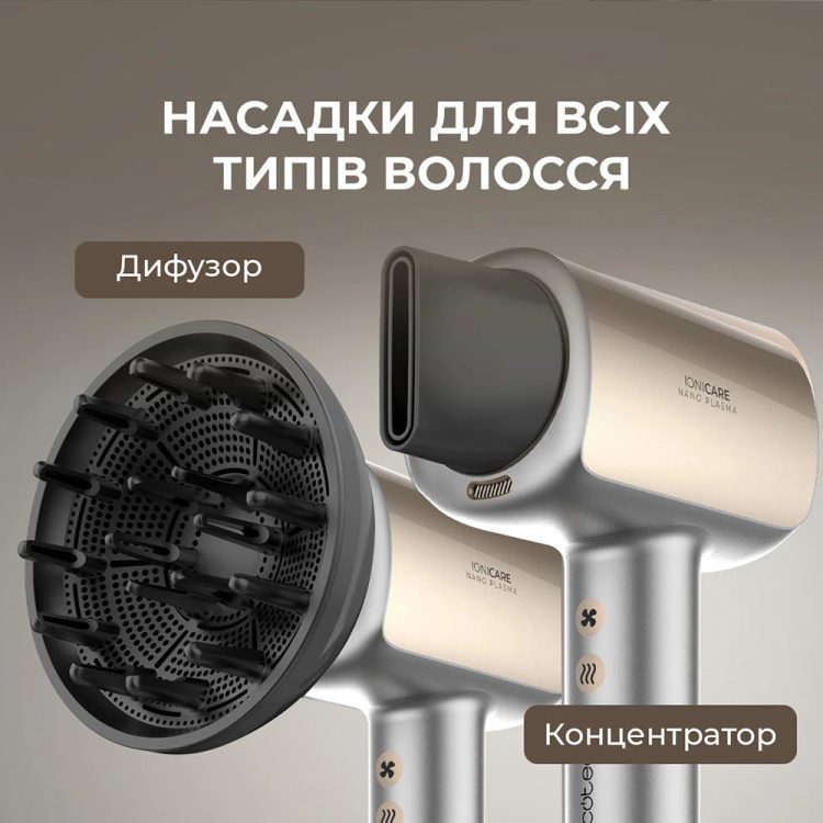 Фен Cecotec DryGlam Nano Plasma Black (A01_EU01_100150)