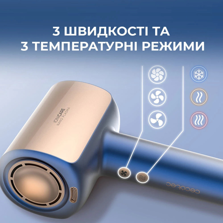 Фен Cecotec DryGlam Nano Plasma Black (A01_EU01_100150)