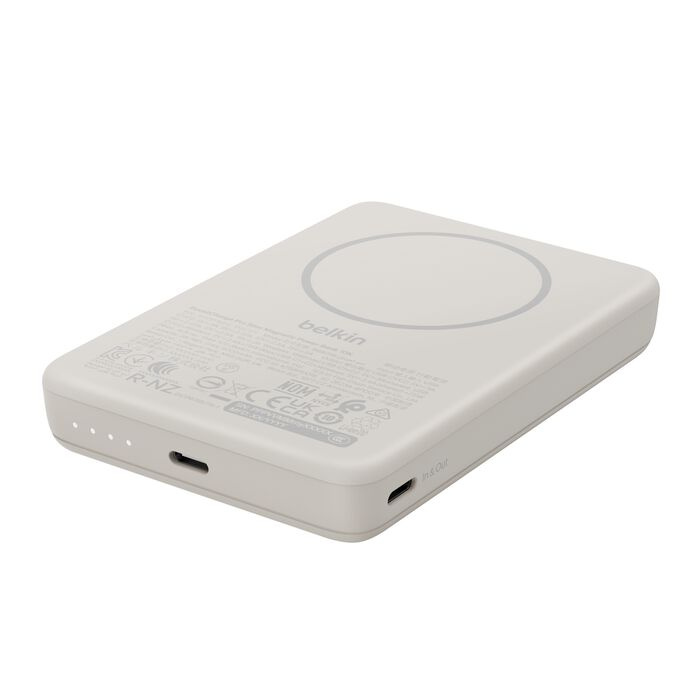 Зарядное устройство Power Bank Belkin 10000мАh, 20W/Qi2 7.5W, Magnetic Ring (Sand) (BPD017HQSA)