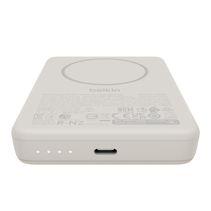 Зарядное устройство Power Bank Belkin 10000мАh, 20W/Qi2 7.5W, Magnetic Ring (Sand) (BPD017HQSA)