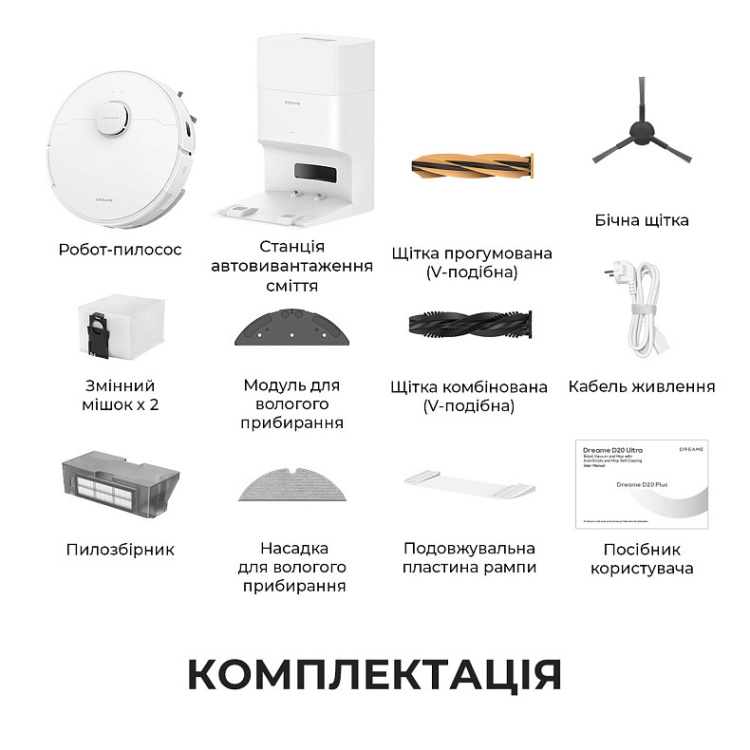 Робот-пылесос Dreame Bot D20 Plus (RLD35GD) (EU)