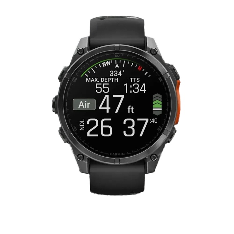 Garmin Fenix 8 47mm AMOLED Slate Gray with Black Silicone Band (010-02904-00)