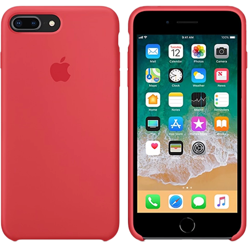 Чехол Smart Silicone Case для iPhone 7+/8+ Original (FoxConn) (Red Raspberry)