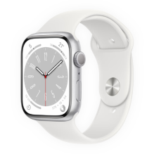 Apple Watch Series 8 45mm Silver Aluminum Case with White Sport Band (MP6N3) бу (Як Новий)