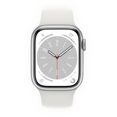 Apple Watch Series 8 45mm Silver Aluminum Case with White Sport Band (MP6N3) бу (Як Новий)