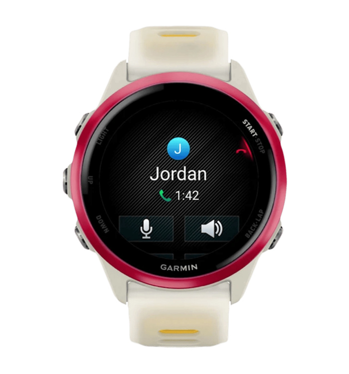 Garmin Forerunner 570 42mm Raspberry Aluminum with Translucent Bone/Mango Band (010-02970-02)
