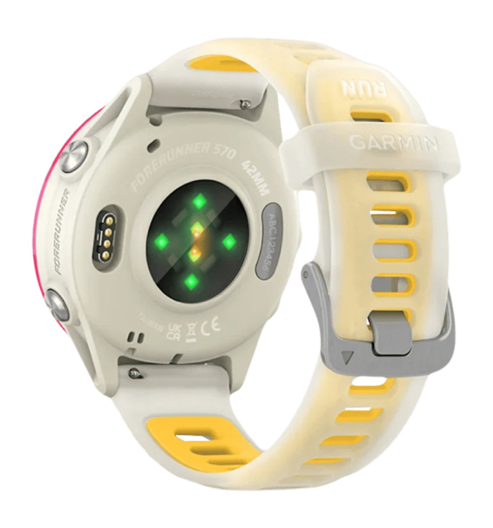 Garmin Forerunner 570 42mm Raspberry Aluminum with Translucent Bone/Mango Band (010-02970-02)