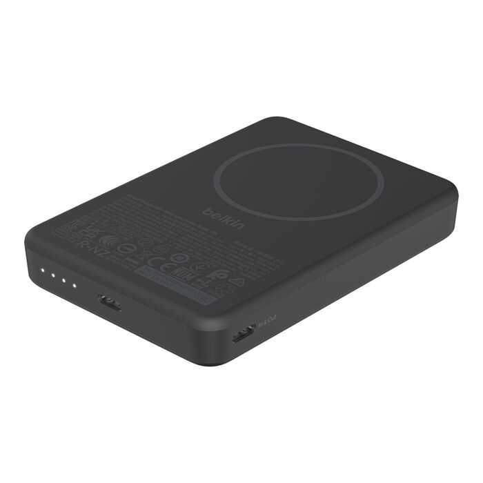 Зарядное устройство Power Bank Belkin 10000мАh, 20W/Qi2 7.5W, Slim Magnetic (Black) (BPD015HQBK)