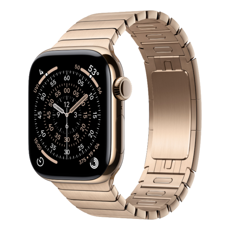 Apple Watch Series 11 46mm Gold Titanium Case with Gold Link Bracelet (MFC34+MXMH3) 