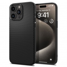 Чехол Spigen для iPhone 15 Pro Max Liquid Air Series (Black)