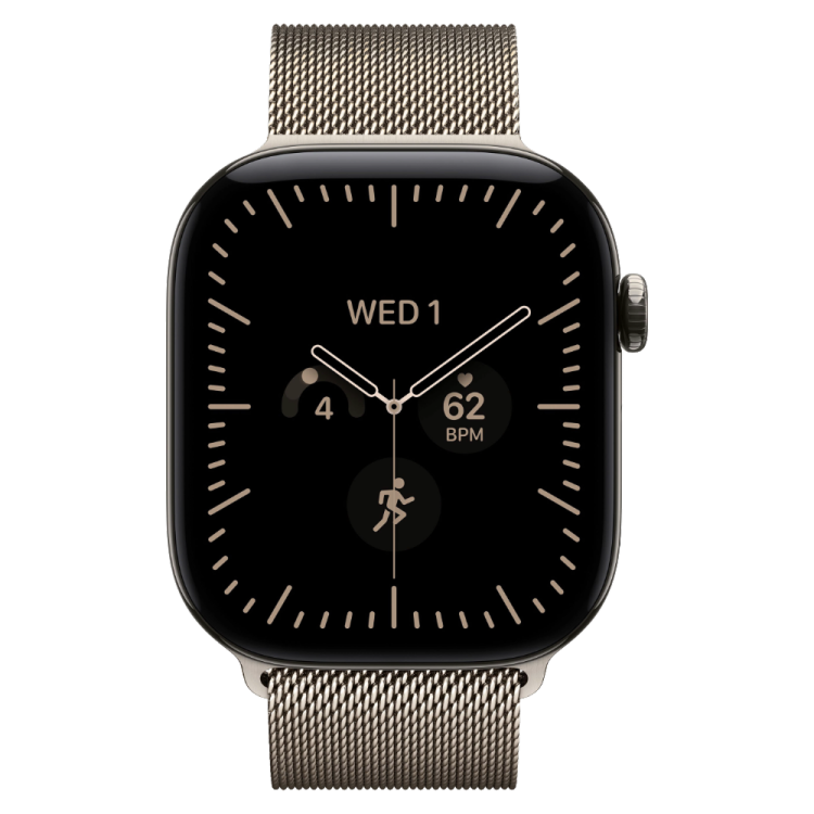 Apple Watch Series 12 GPS+LTE, 42mm Natural Titanium Case with Natural Milanese Loop