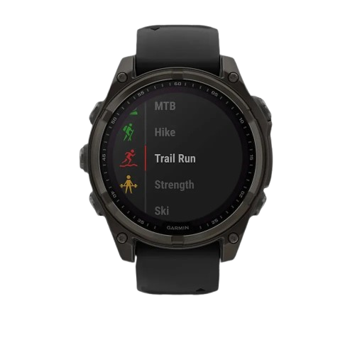 Garmin Fenix 8 47mm Solar Sapphire Carbon Gray DLC Titanium with Black/Pebble Gray Silicone Band (010-02906-10/11) Garmin Fenix 8 47mm Solar Sapphire Carbon Gray DLC Titanium with Black/Pebble Gray Silicone Band (010-02906-10/11)