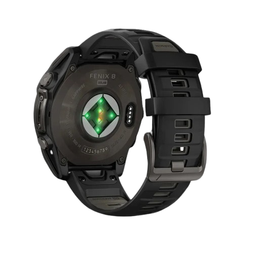 Garmin Fenix 8 47mm Solar Sapphire Carbon Gray DLC Titanium with Black/Pebble Gray Silicone Band (010-02906-10/11)
