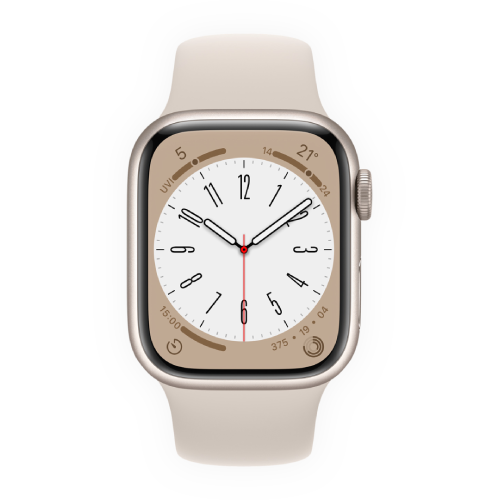 Apple Watch Series 8 45mm Starlight Aluminum Case with Starlight Sport Band (MNP23) бу (Як Новий)