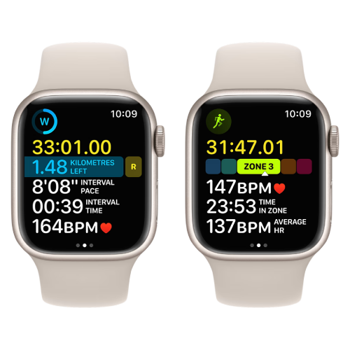 Apple Watch Series 8 45mm Starlight Aluminum Case with Starlight Sport Band (MNP23) бу (Як Новий)