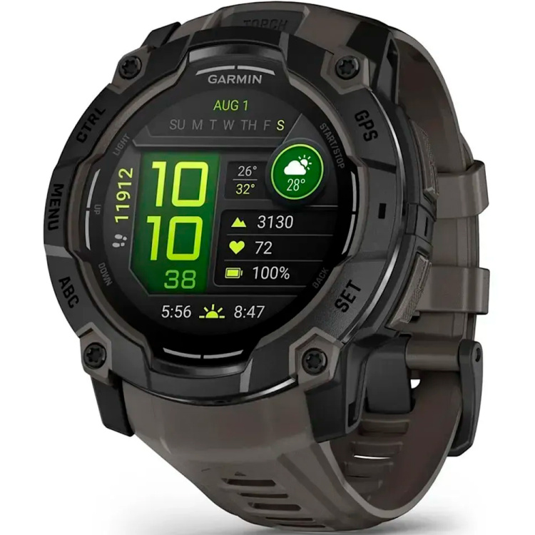 Garmin Instinct 3 50mm AMOLED Black with Charcoal Band (010-03020-00)