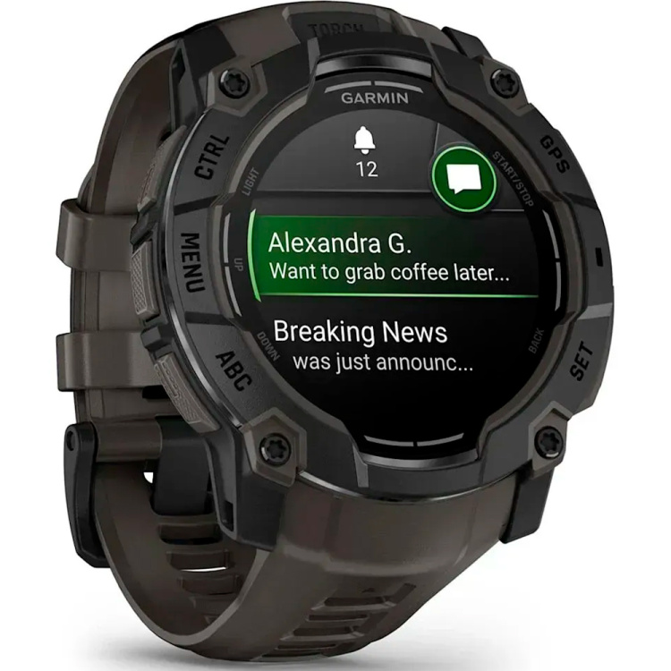Garmin Instinct 3 50mm AMOLED Black with Charcoal Band (010-03020-00)